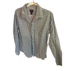 Joe Men's Plaid Button-Up Shirt Blue Long Sleeve Size M Casual